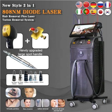ADG factory ALMA painless permanent ice titanium diode laser hair removal picosecond laser tattoo removal machine