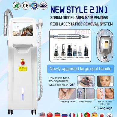Exlusive PICO Laser Tattoo Removal and Diode Laser Hair Removal 2-in-1 Laser Beauty Machine